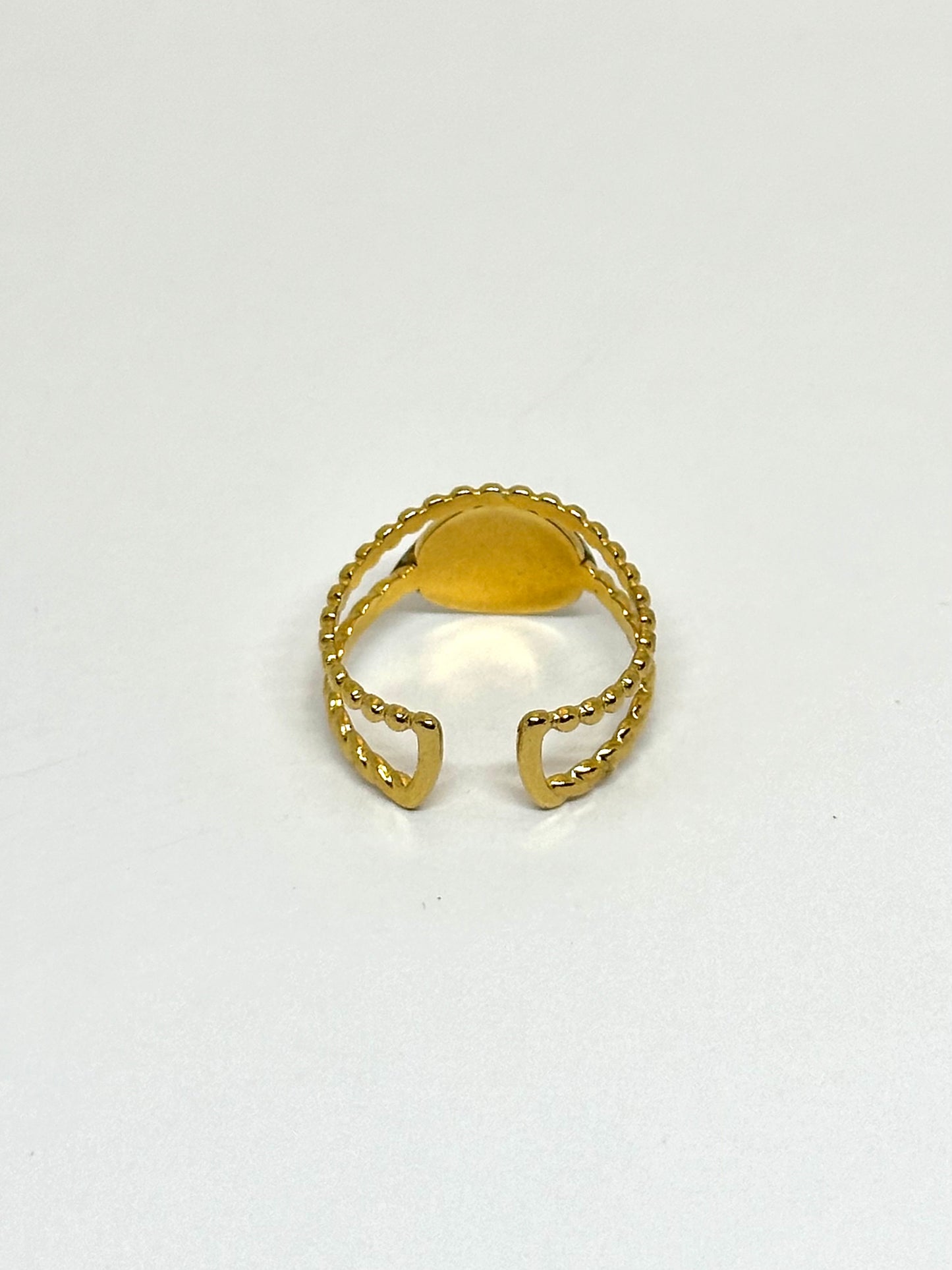 Vit blomring - mintgrön bakgrund