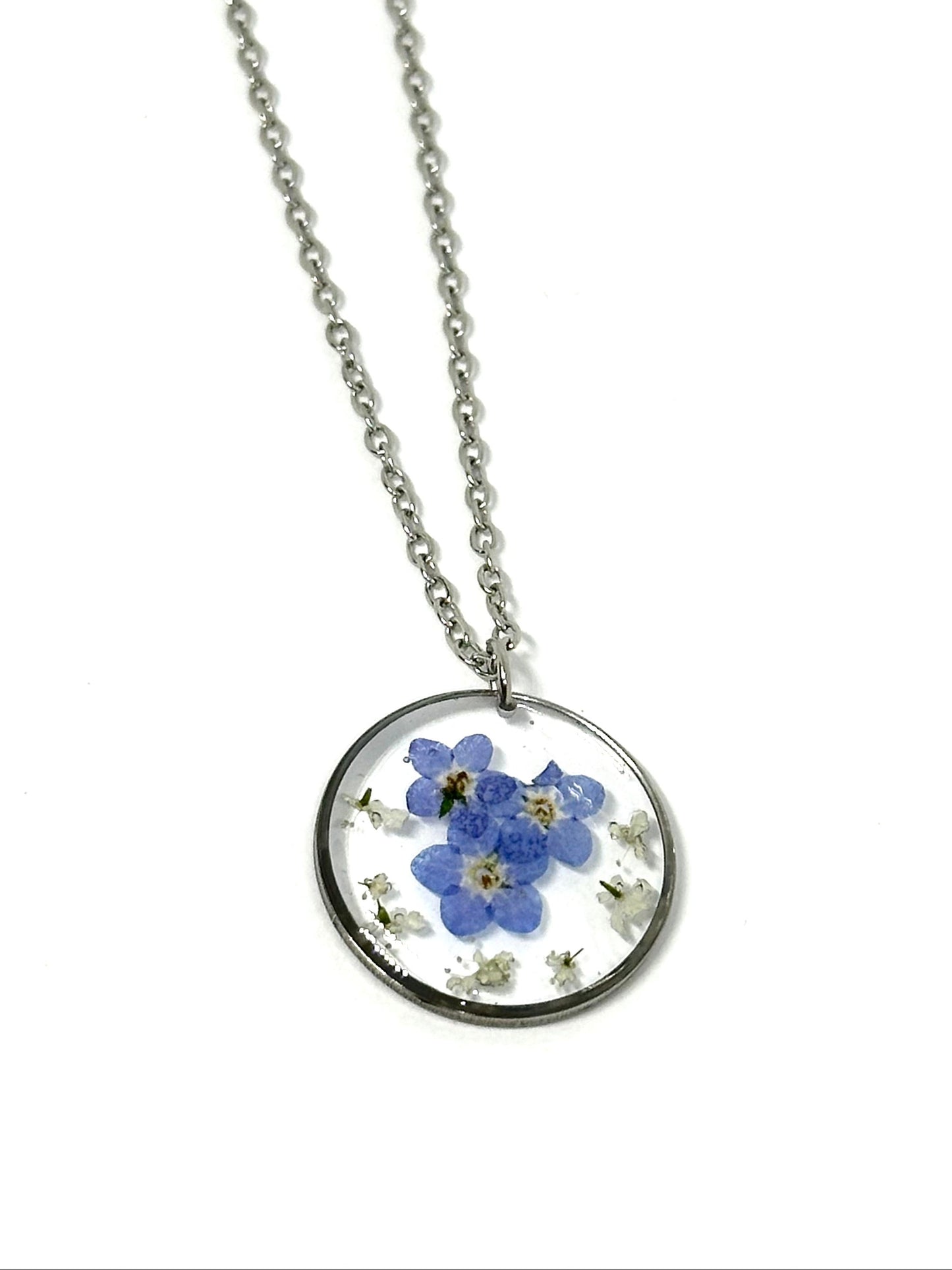 Runt förgätmigej-halsband