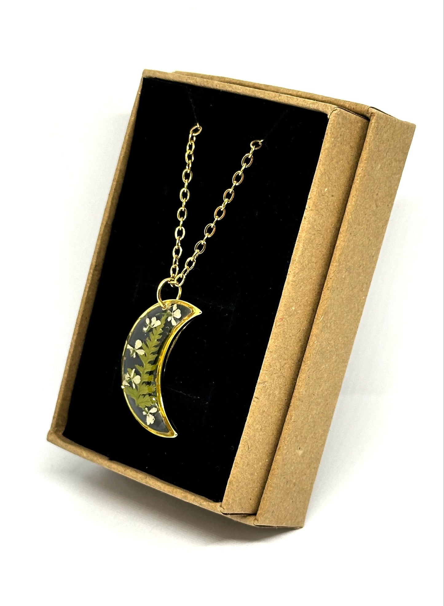 Ormbunke Måne Halsband