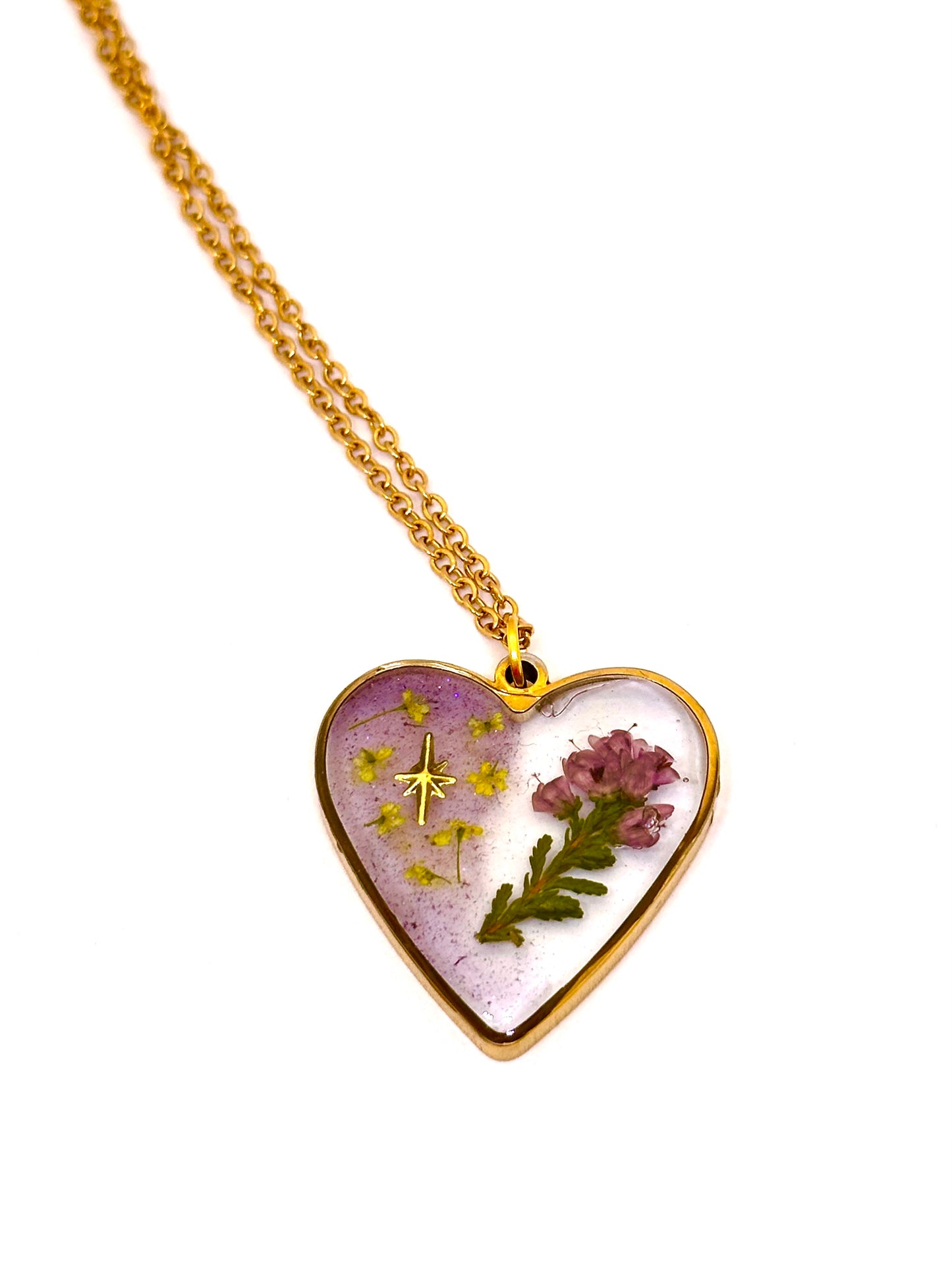 Collar Corazón Brezo