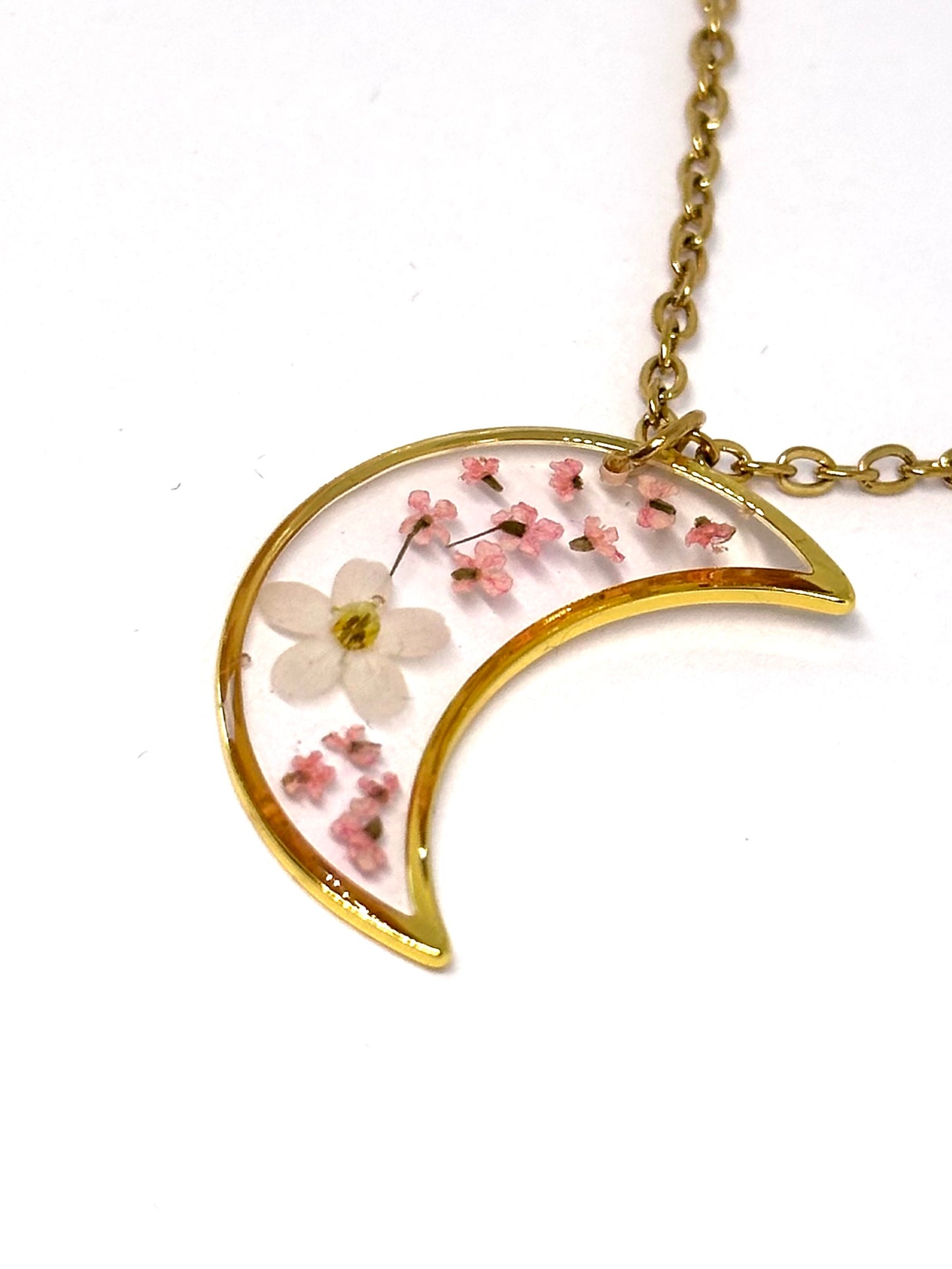 Collar Luna – Nomeolvides blanca