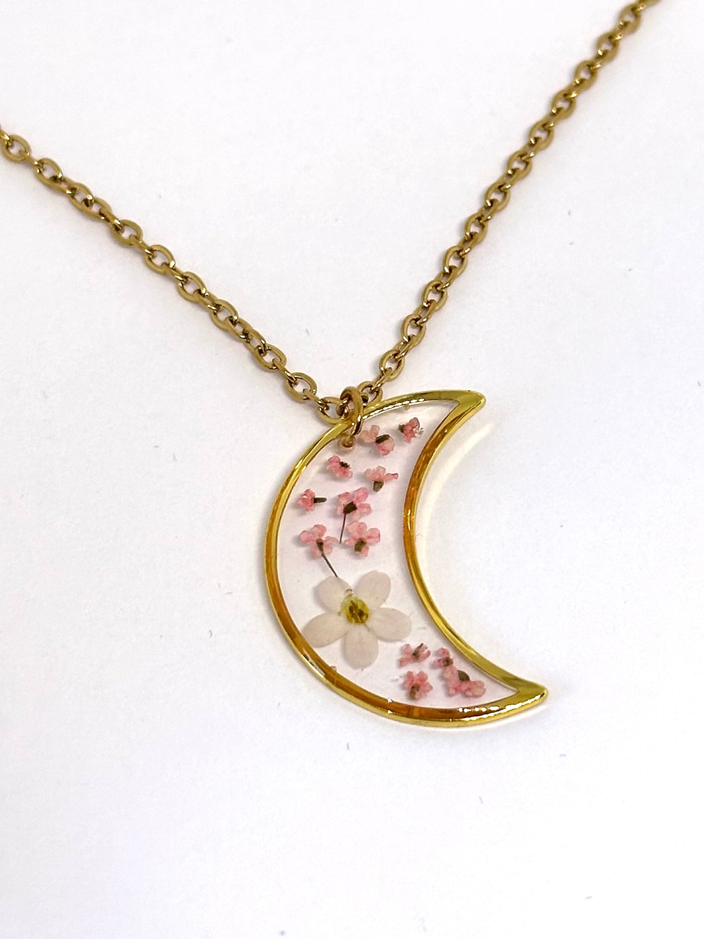 Collar Luna – Nomeolvides blanca