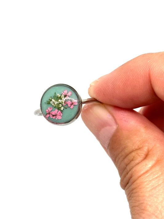 Anillo ajustable flores silvestres