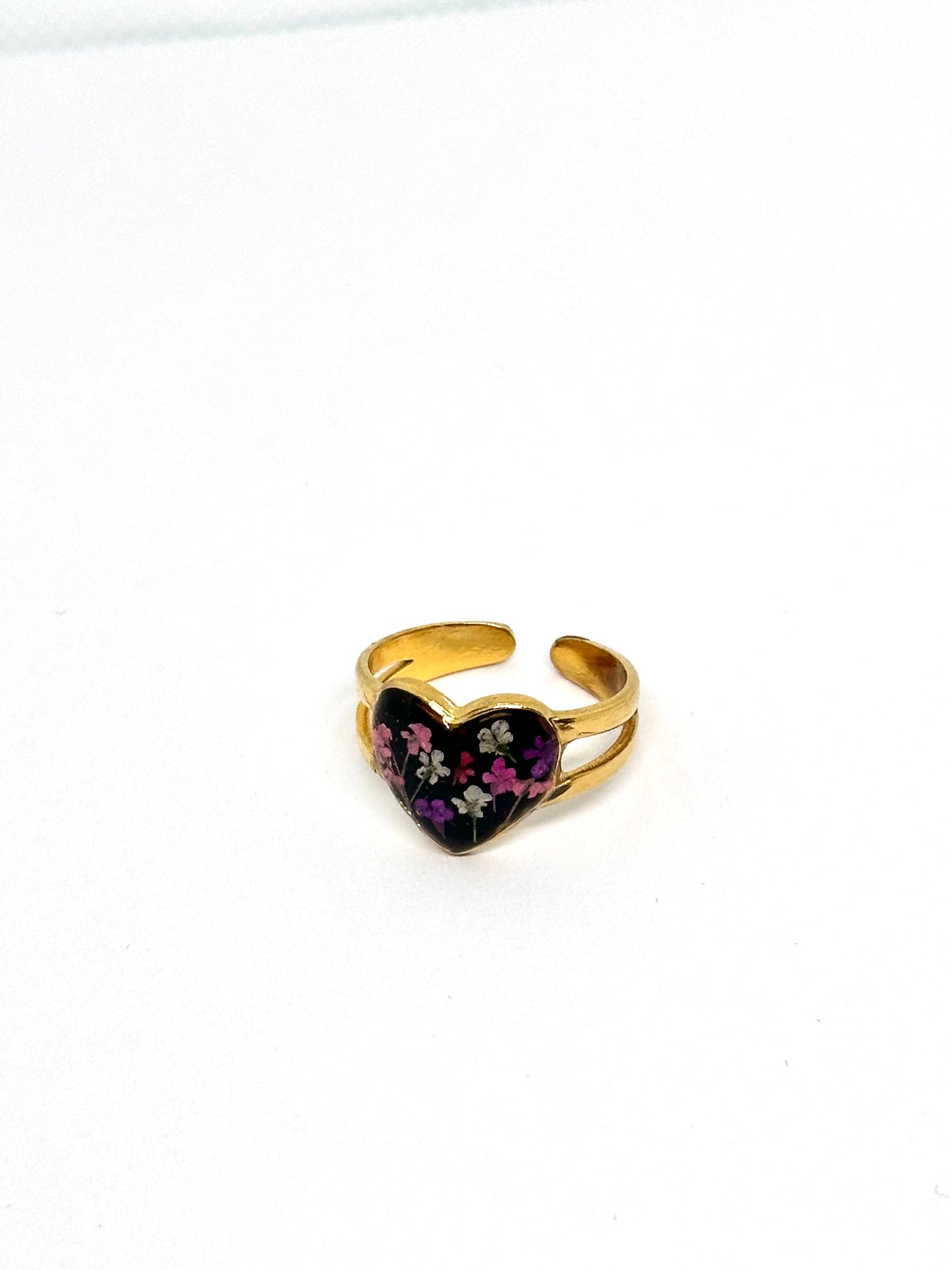 Anillo corazón nocturno