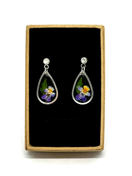 Mini violetta örhängen 