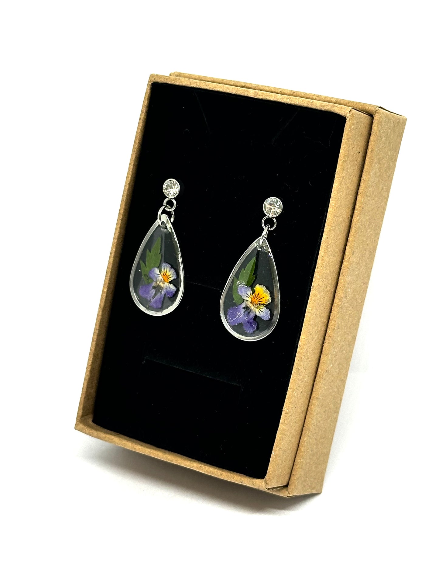 Mini violetta örhängen 