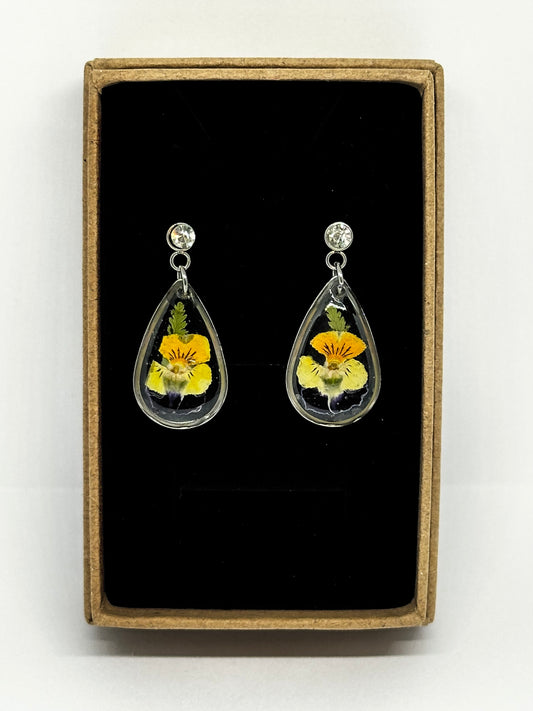 Mini violetta örhängen - silver 