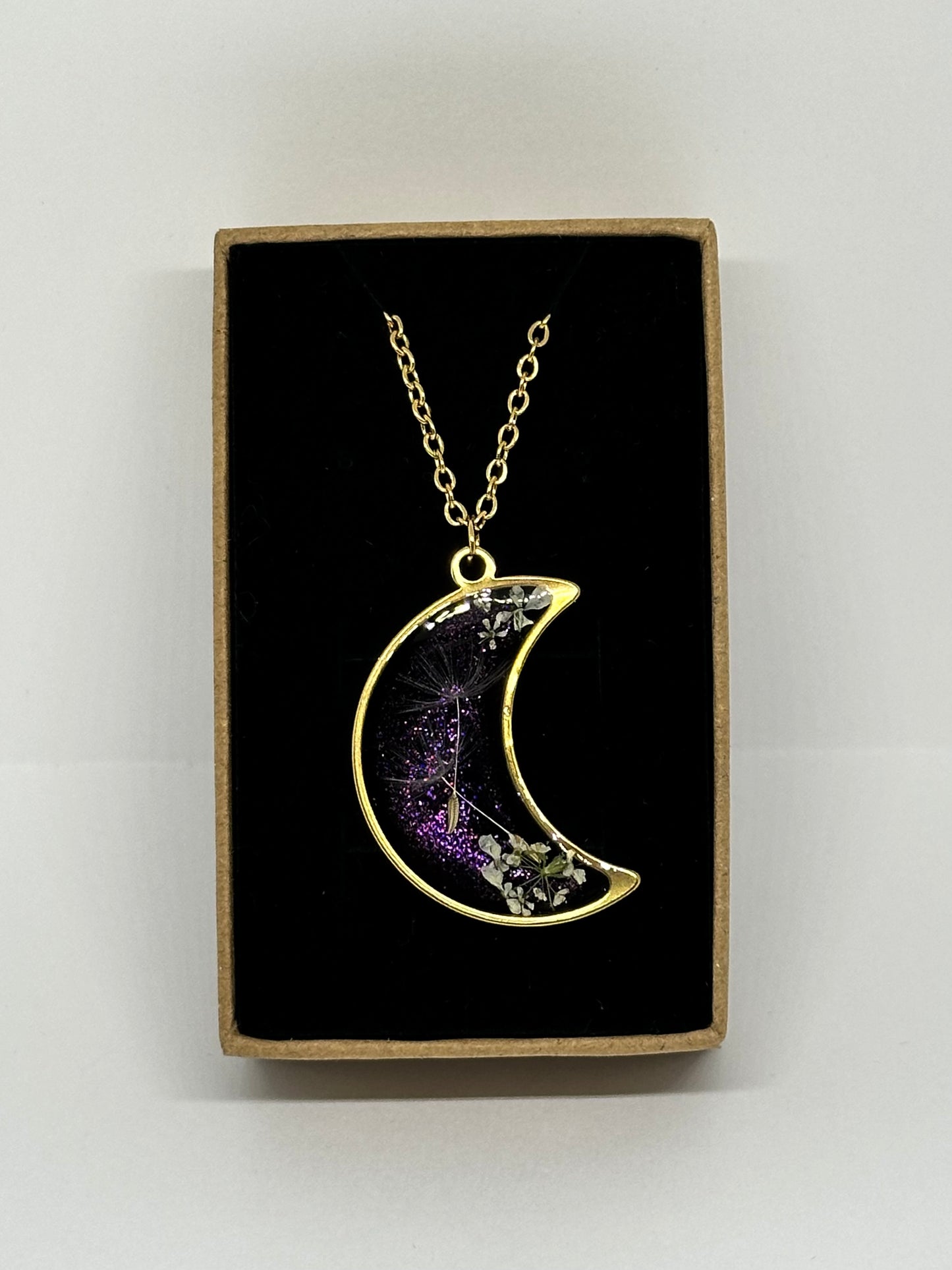 Maskrosmånehalsband - Guld