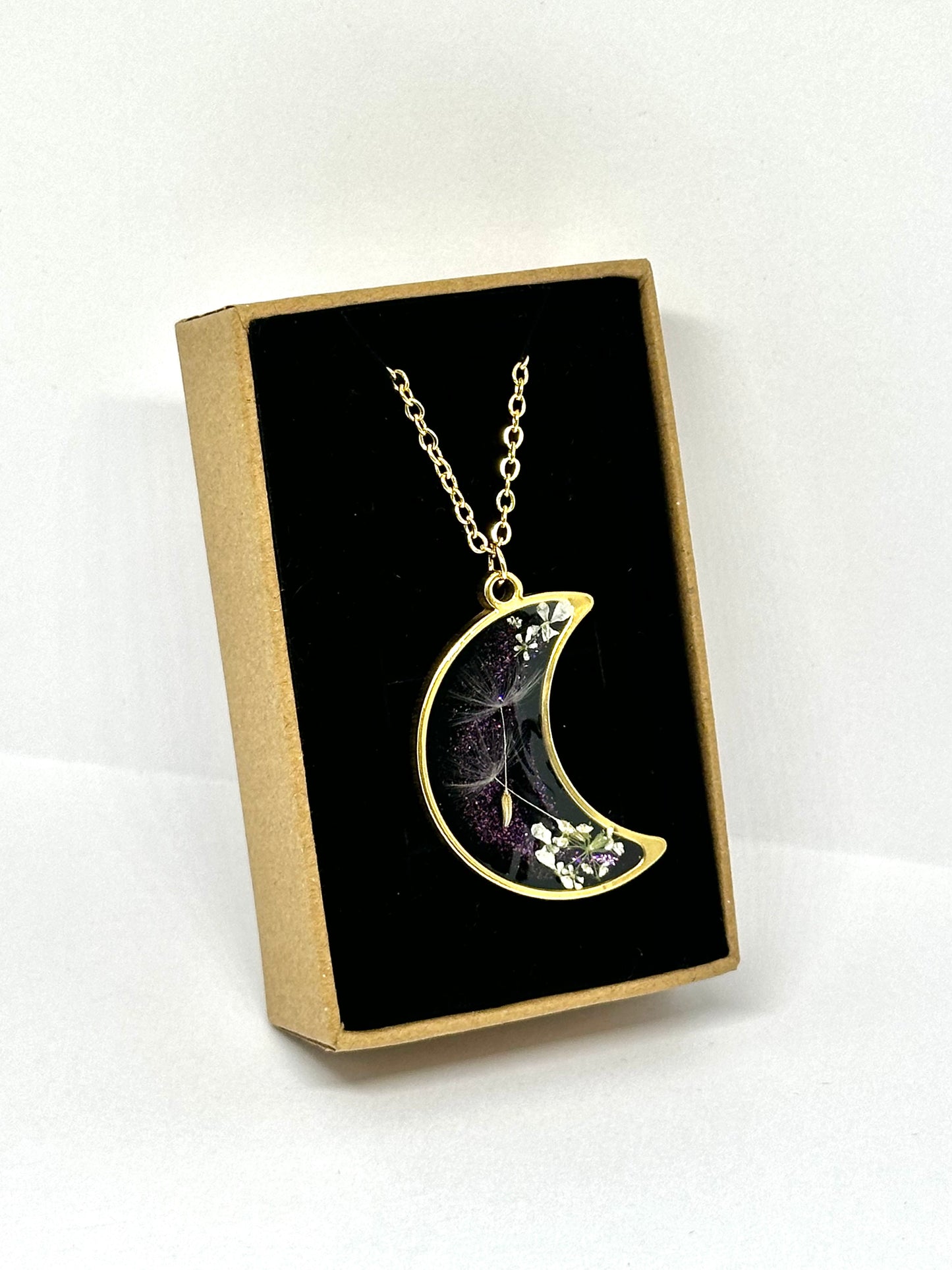 Maskrosmånehalsband - Guld