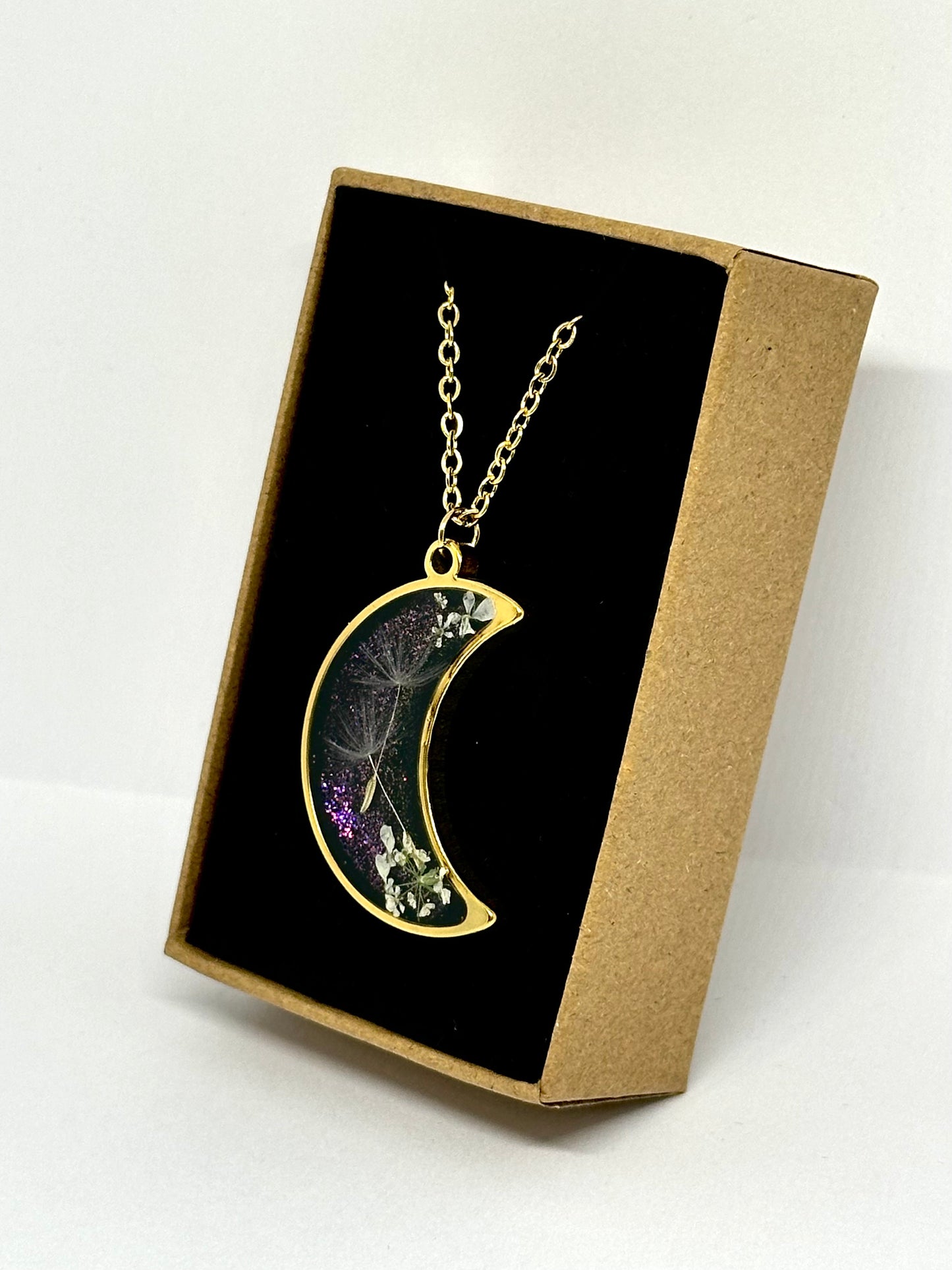 Maskrosmånehalsband - Guld