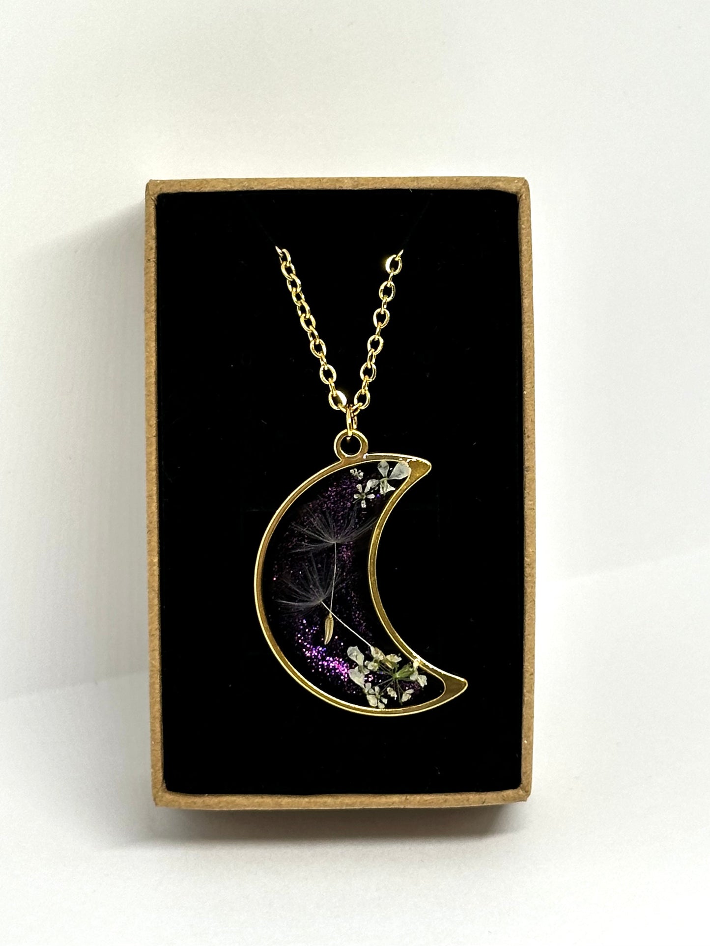 Maskrosmånehalsband - Guld