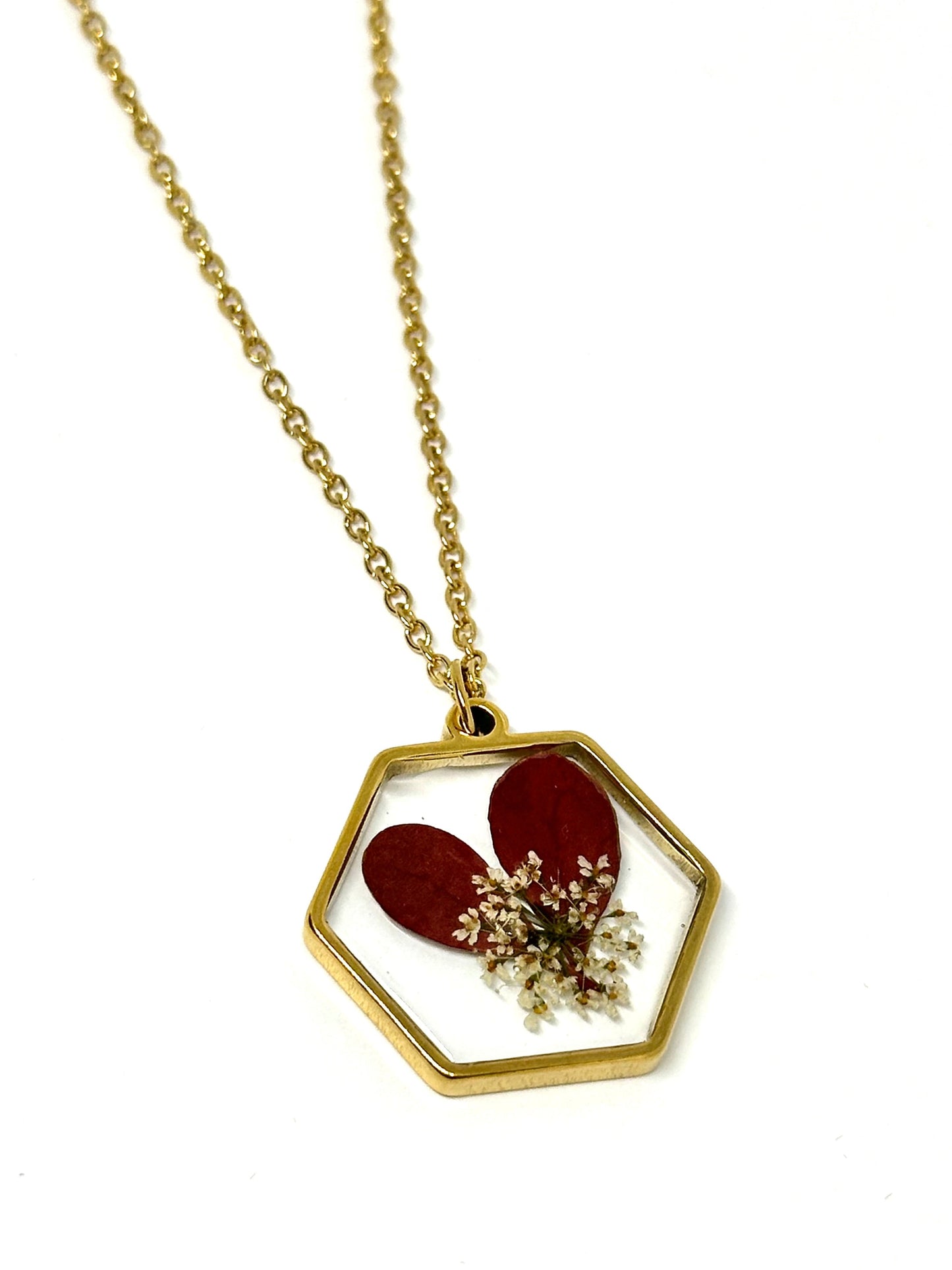 Halsband med höstlöv 