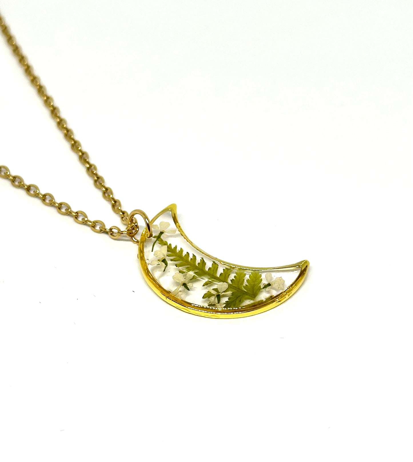 Ormbunke Måne Halsband