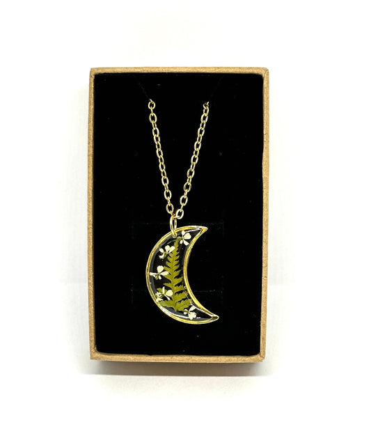 Ormbunke Måne Halsband