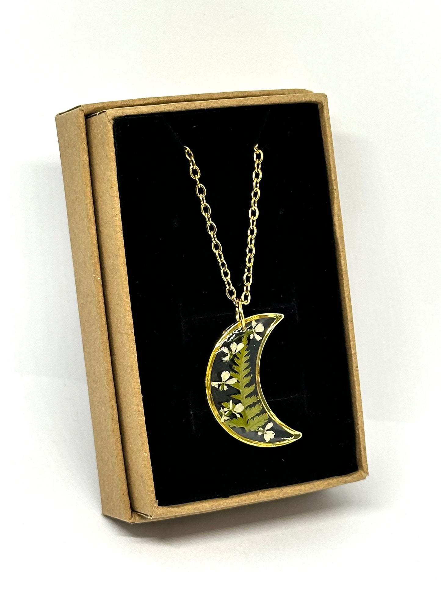 Ormbunke Måne Halsband