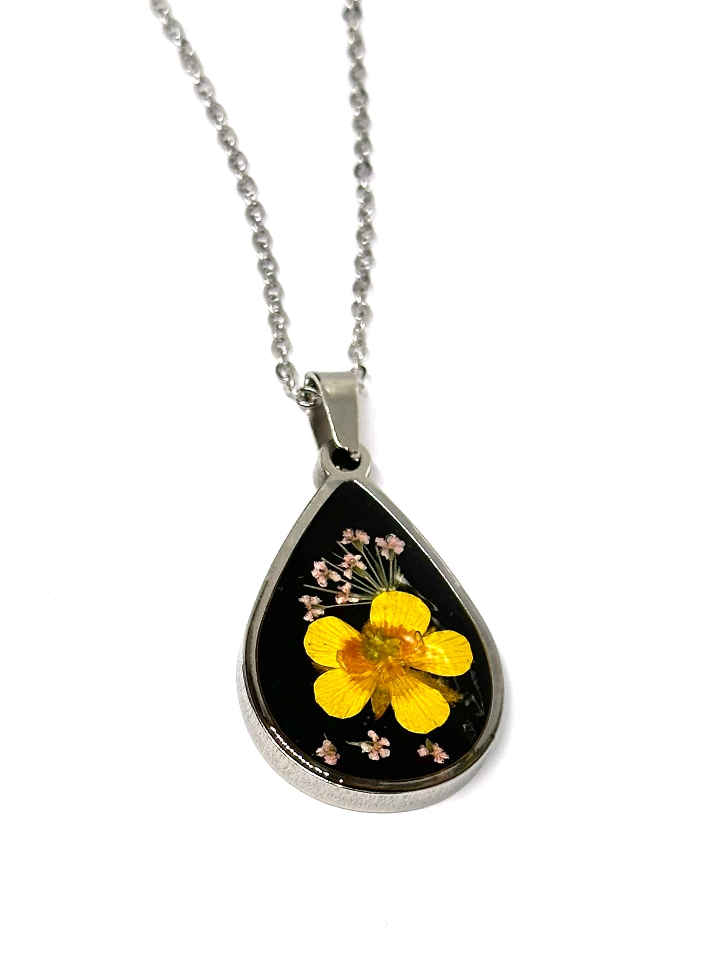 Smörblomma Halsband - Svart bakgrund