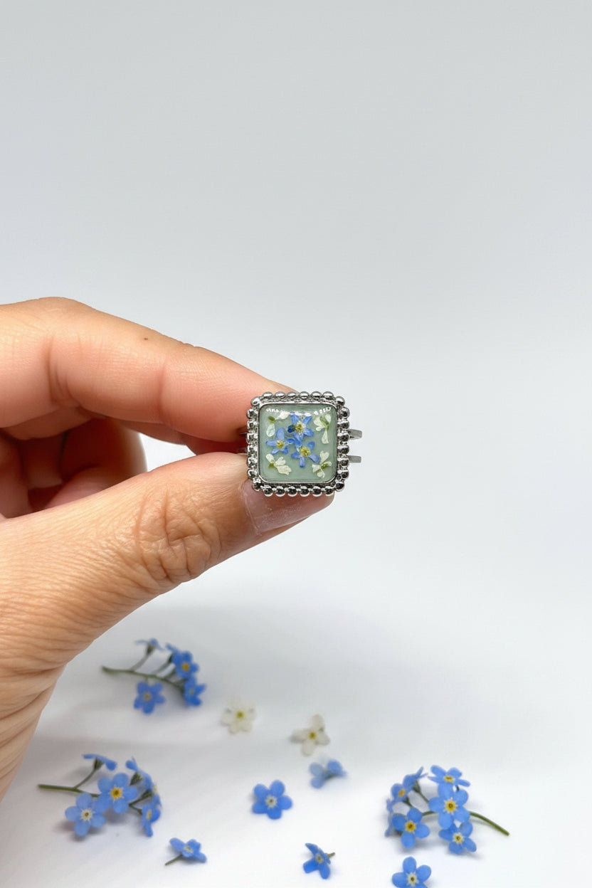 Anillo forgetmenot-Esmeralda