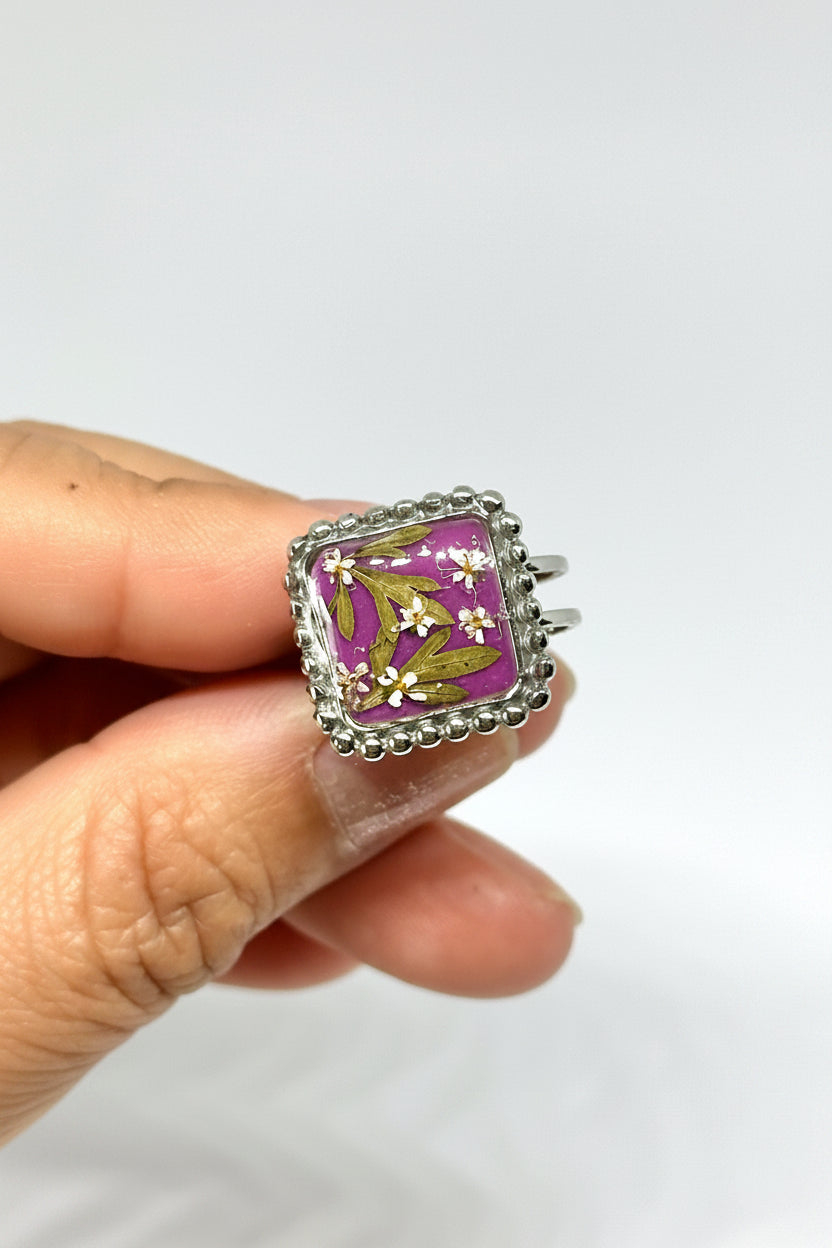 Purple wildflowers ring