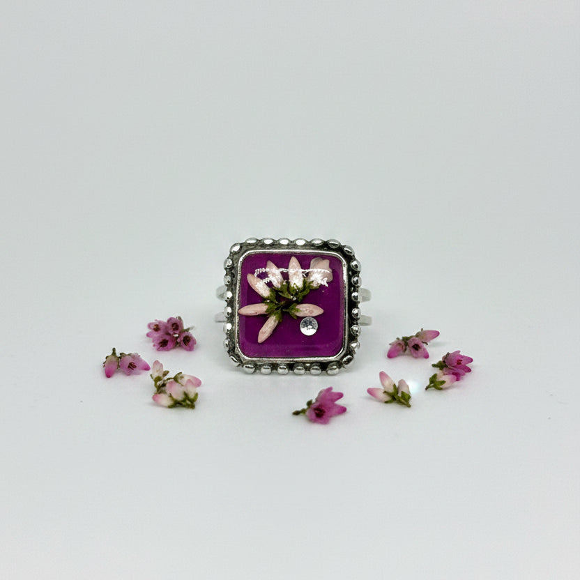 Anillo púrpura flor de Brezo
