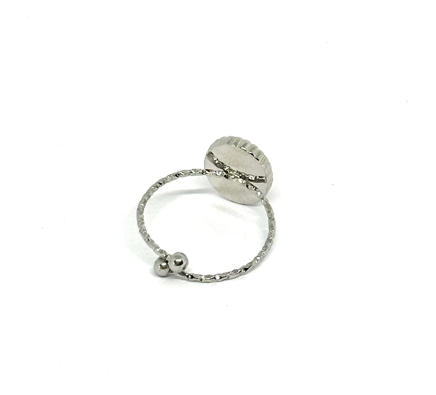 Anillo Aleida - flor blanca