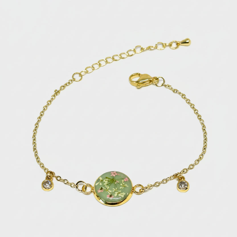 Justerbart armband - smaragd