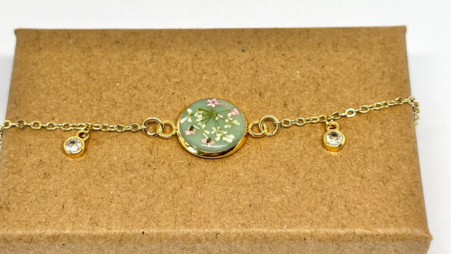 Justerbart armband - smaragd