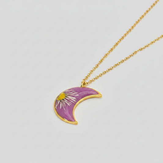 Halsband rosa måne - tusensköna