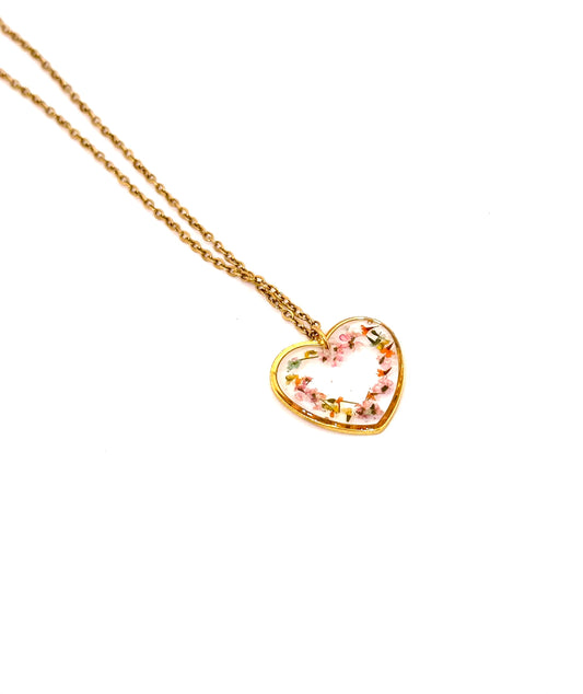 Collar Corazón Floral