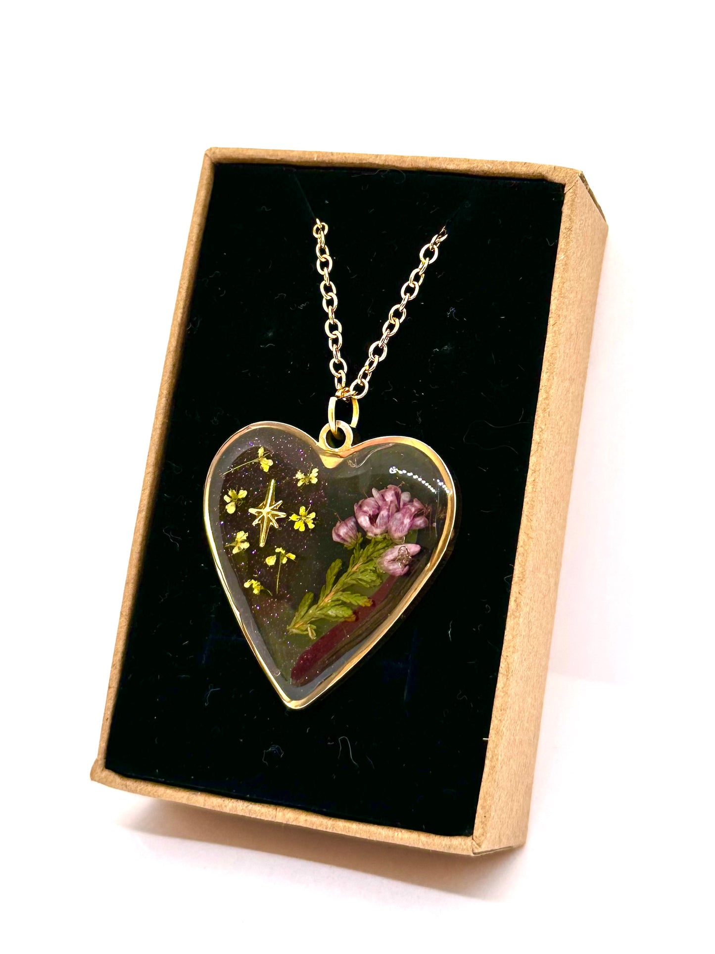 Collar Corazón Brezo