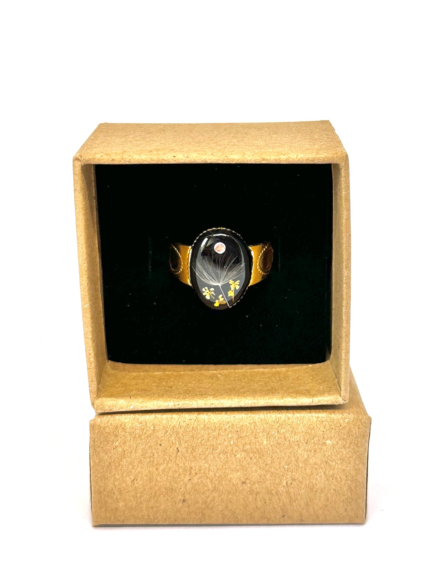 Anillo Ajustable Diente de León Noche