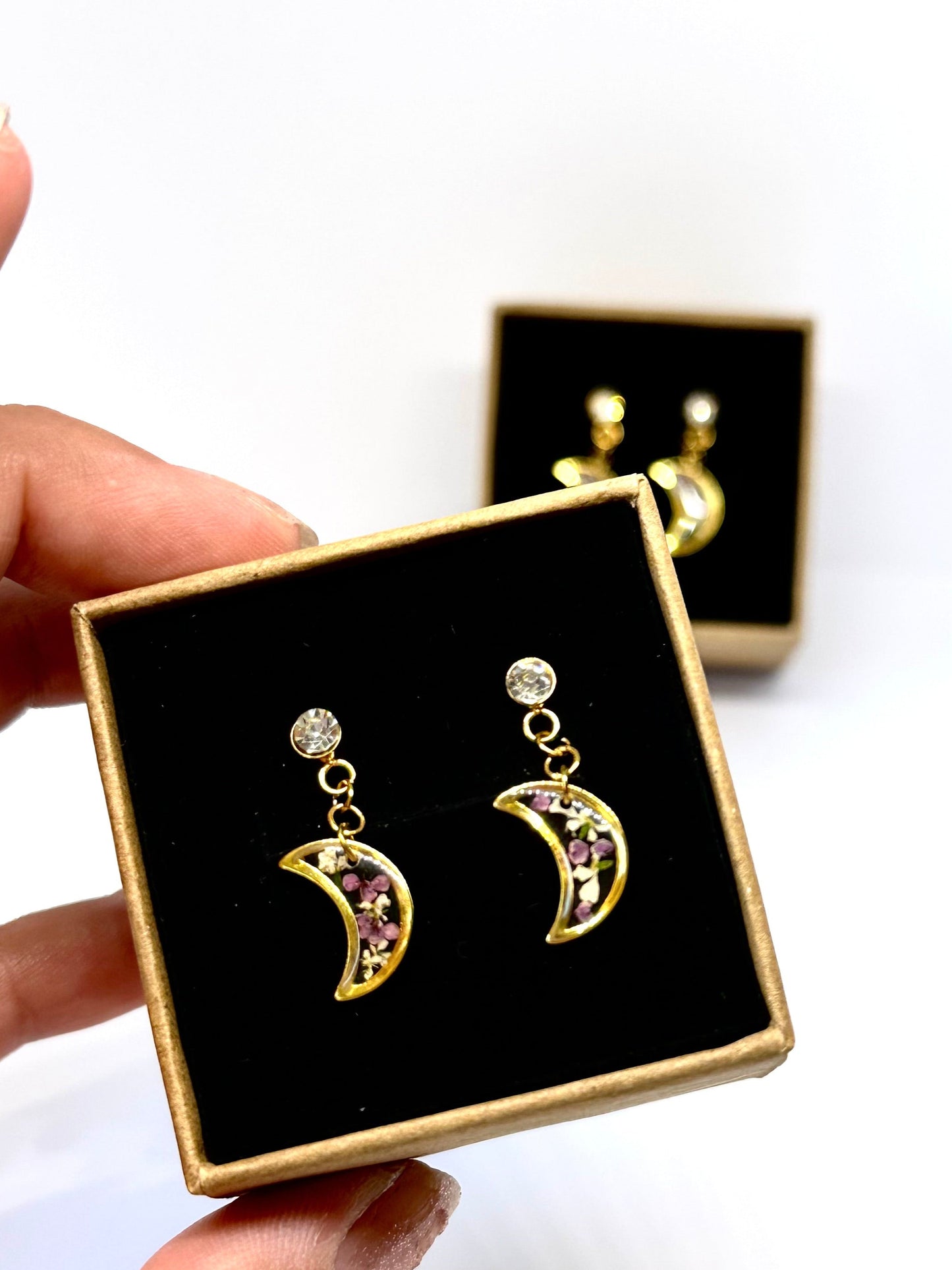 Pendientes Luna Floral