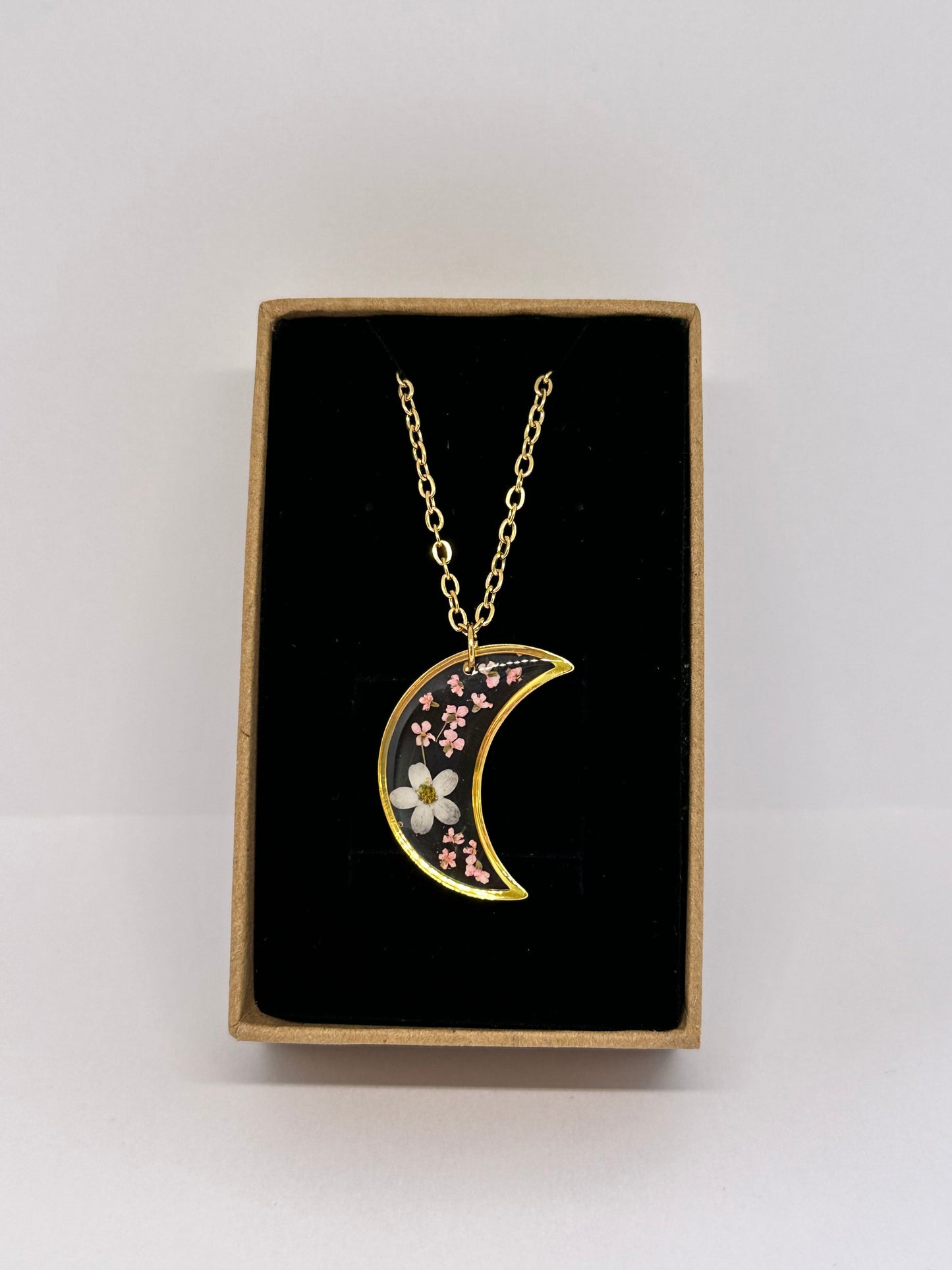 Collar Luna – Nomeolvides blanca
