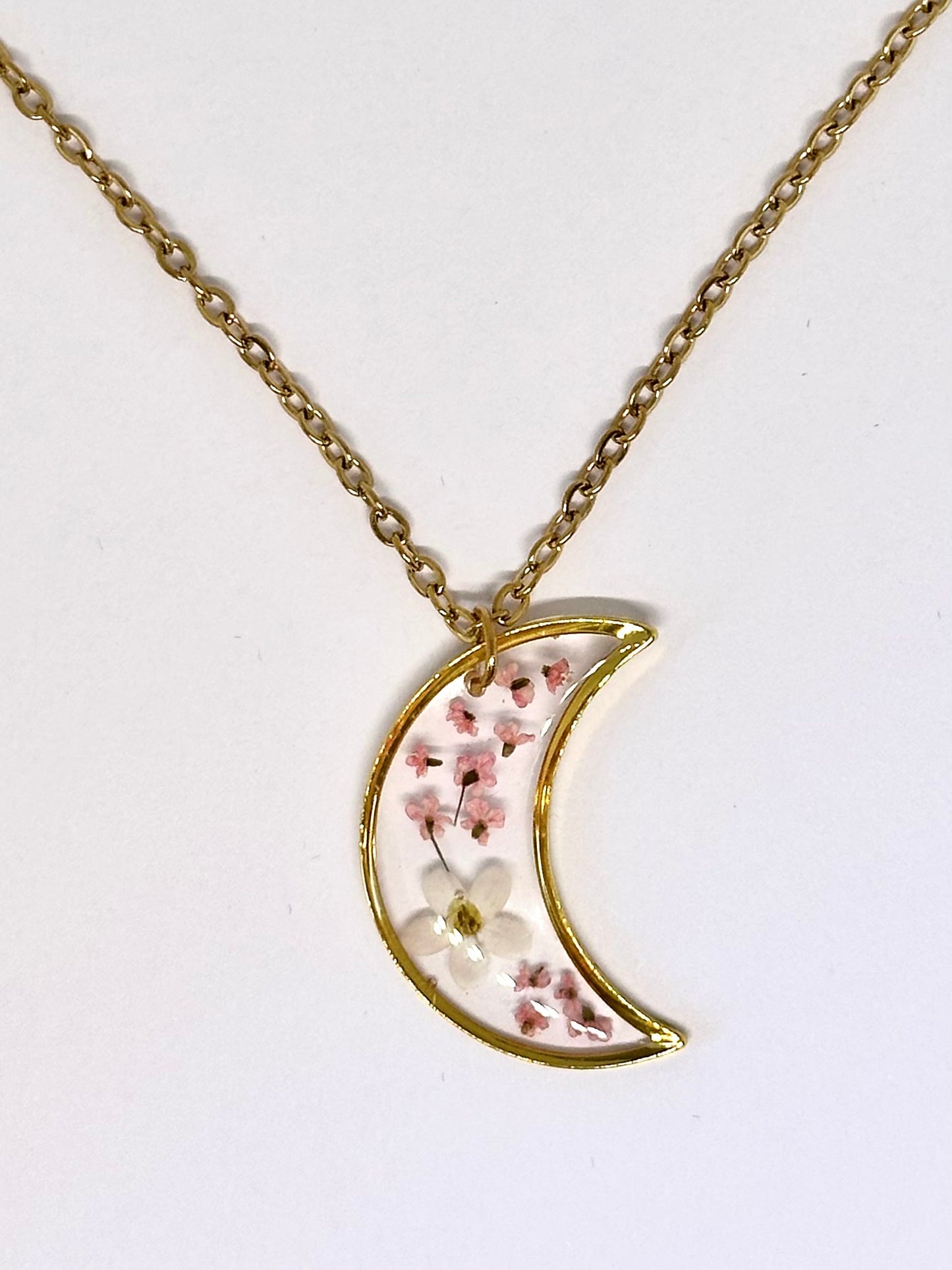 Collar Luna – Nomeolvides blanca