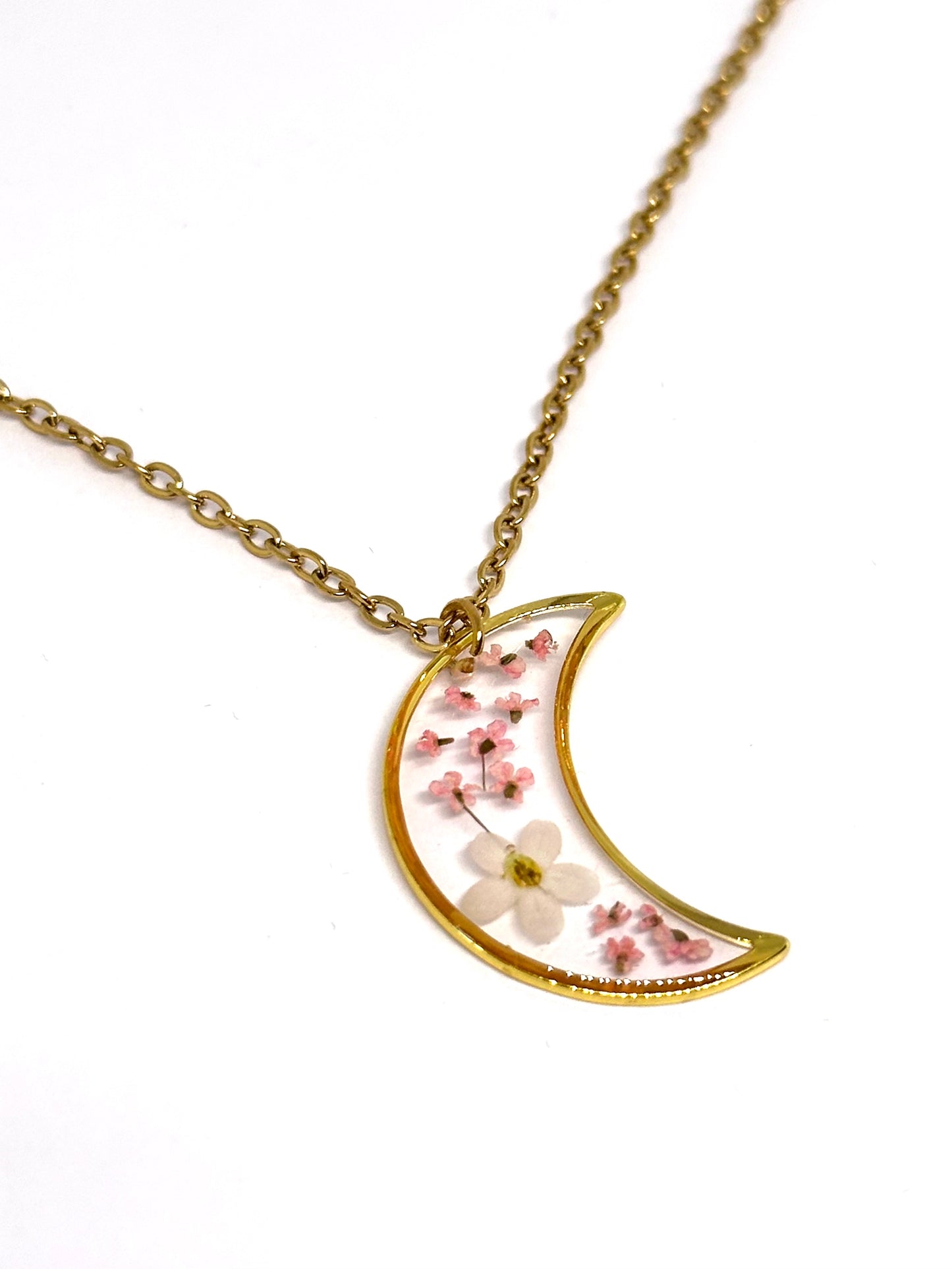 Collar Luna – Nomeolvides blanca
